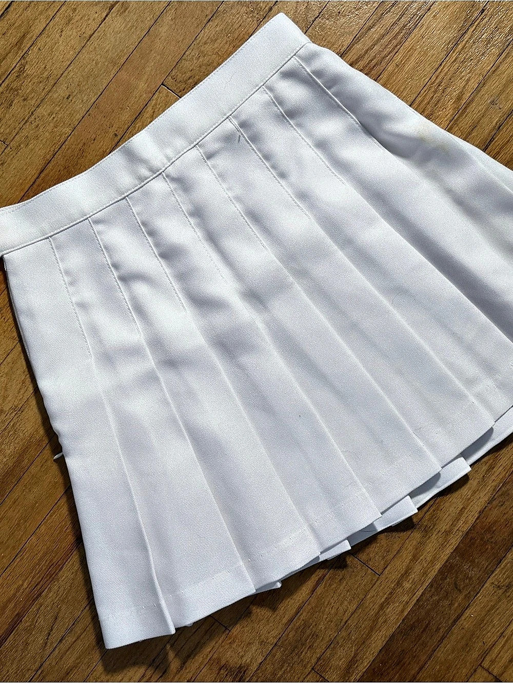 Los Angeles Apparel Tennis Skirt Pleated Mini White Size Small